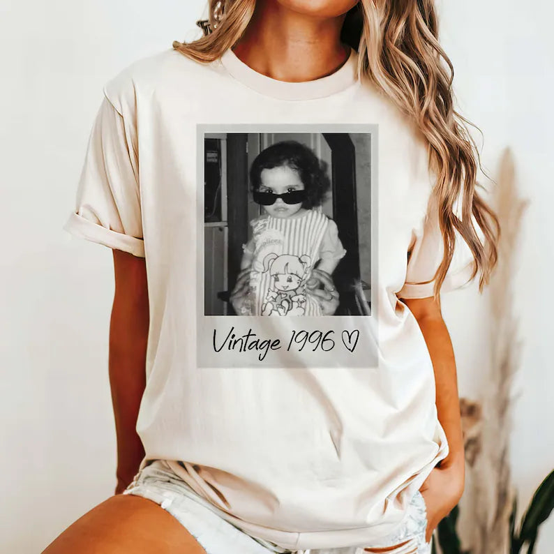 Custom Birthday Shirt Vintage Photo And Year With Picture 30th 40th Birthday Party Vintage EST 1996 1986 Mothers Day Personalized Throwback f0a79e9a-42d0-4edd-b09c-321be617c7e7-hffghfj-5-.webp