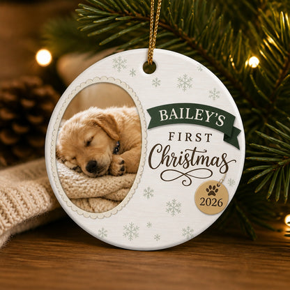 Pet's First Christmas Photo Ornament – Name & Year - Personalized Aluminum Ornament f0b603c5-3b6e-47b3-86d6-cdadbf1d3ef0.jpg