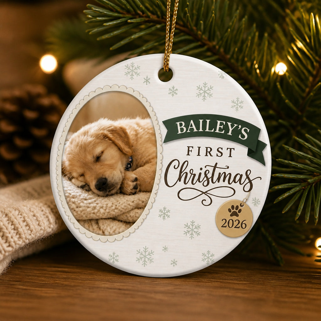 Pet's First Christmas Photo Ornament – Name & Year - Personalized Aluminum Ornament f0b603c5-3b6e-47b3-86d6-cdadbf1d3ef0.jpg