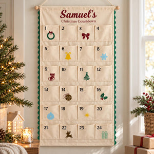 Personalized Fabric Advent Calendar, Custom Name Christmas Countdown, Reusable Wall Hanging f0bfb186-32f2-42c9-bba9-3999ee093264-il_1588xN.8554373770_t0rx.jpg