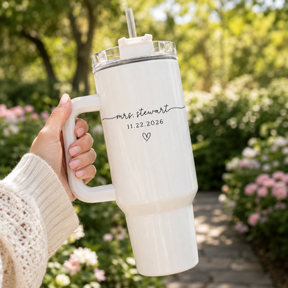 Personalized Mrs. Tumbler Bride Tumbler for Bride Engaged Tumbler 40oz Tumbler Mrs Gifts for Bride Wife Tumbler Bride to be gift Mrs 40 oz f0c7ee17-104e-4b9b-94b9-22d1f2133ccd-baanner-4.png