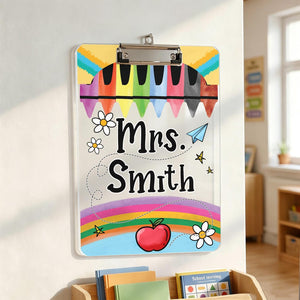 Custom Teacher Name Clipboard,Teacher Appreciation Gift,Personalized School Pencil Board,Classroom Decor,Back to School Gift from Students f0e0ade5-db4f-4008-918f-dd017f3af242-2.jpg