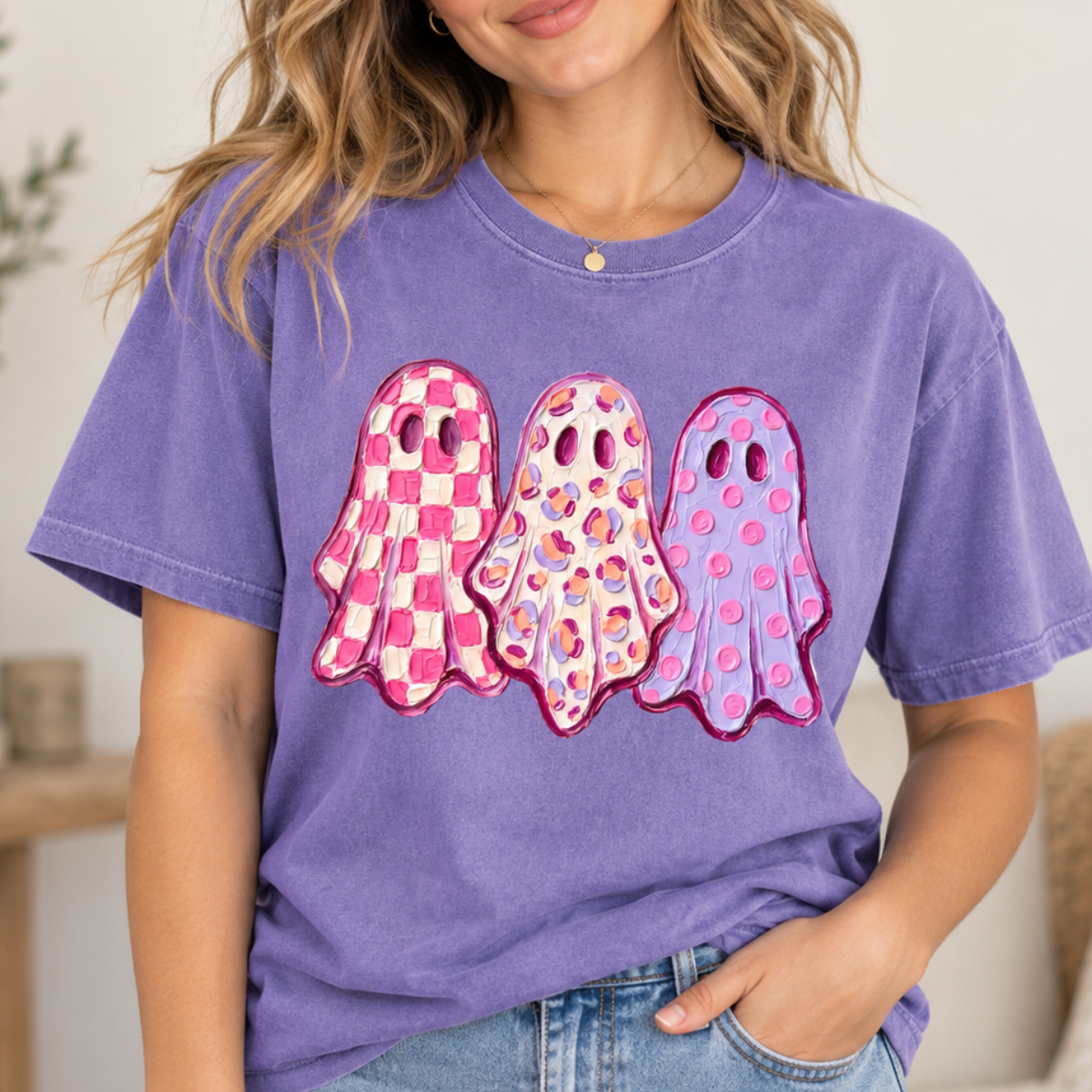 Halloween Ghost Shirt, Cute Pink Ghost Tee, Comfort Colors Spooky Season T-shirt, Tis The Season Sweatshirt, Cozy Fall Halloween Graphic Top f0fe4851-27af-41c9-95c0-f586e58cef54-banner-1.png