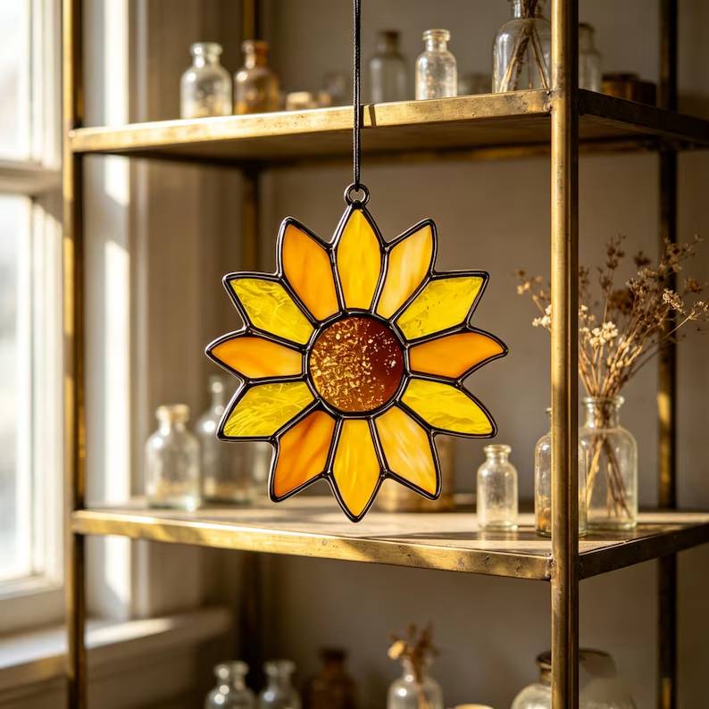 Minimalist Sunflower Stained Glass Suncatcher, Room Glass Ornament, Housewarming Gift, Yellow Floral Window Hanging, Rustic Decor f10475a1-a926-449d-ae36-d4e14996cefd-jgjhhjjhhjuyyuyu-6-.jpg