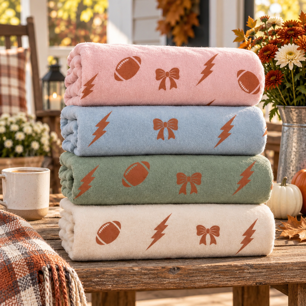 Football Blanket, Game Day Flannel Throw, Coquette Bow Football Blanket, Sports Fan Gift, Football Mom Gift, Cozy Stadium Throw f1074840-54a5-4a03-8c8c-5fb844ddbf83-d579d8f0-22ca-4ce3-94f3-a25bd8339141.png