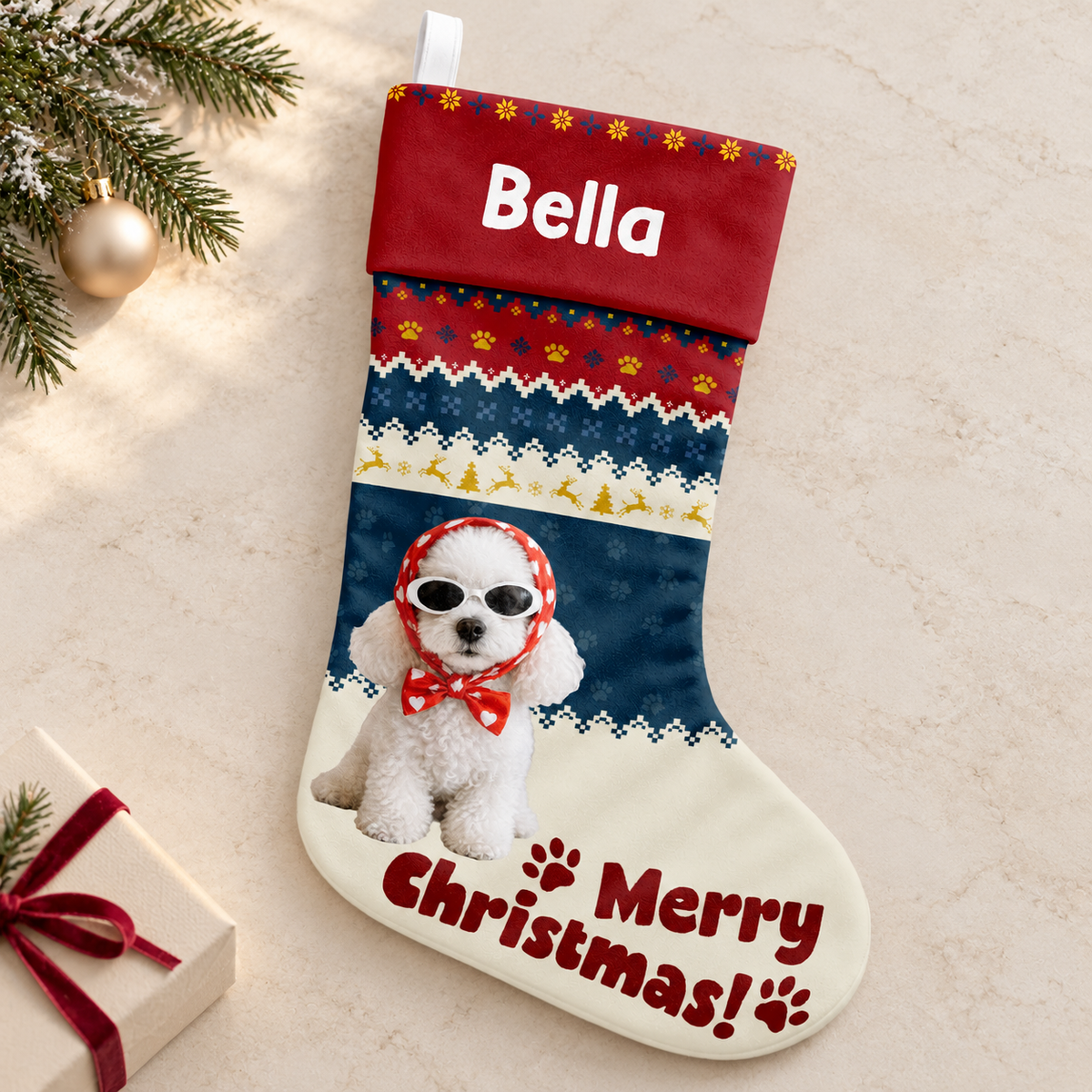 Custom Dog Photo Funny Christmas Stocking, Cute Decor, Gift For Home f1079dd3-68f3-467f-89cd-aa1afff3ab75-V-Noel-Bella-tr-n-n-n-t-i-gi-n.png