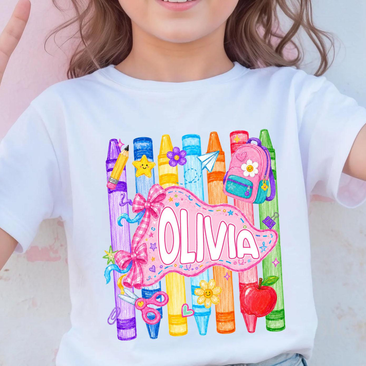 Custom Girls Back to School Shirt, Coquette School Top, Cute Pre K Kindergarten Shirt, First Day Of School Pennant, Kids Name Toddler Tee f14a7b70-fa4e-45dd-a26f-b2f02f419149-7.png