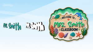 Personalized Ocean Teacher 3 Layers Wooden Sign, Sea Turtle Classroom Door Hanger, Teacher Appreciation Gifts, Back to School Decor, New Teacher Gift