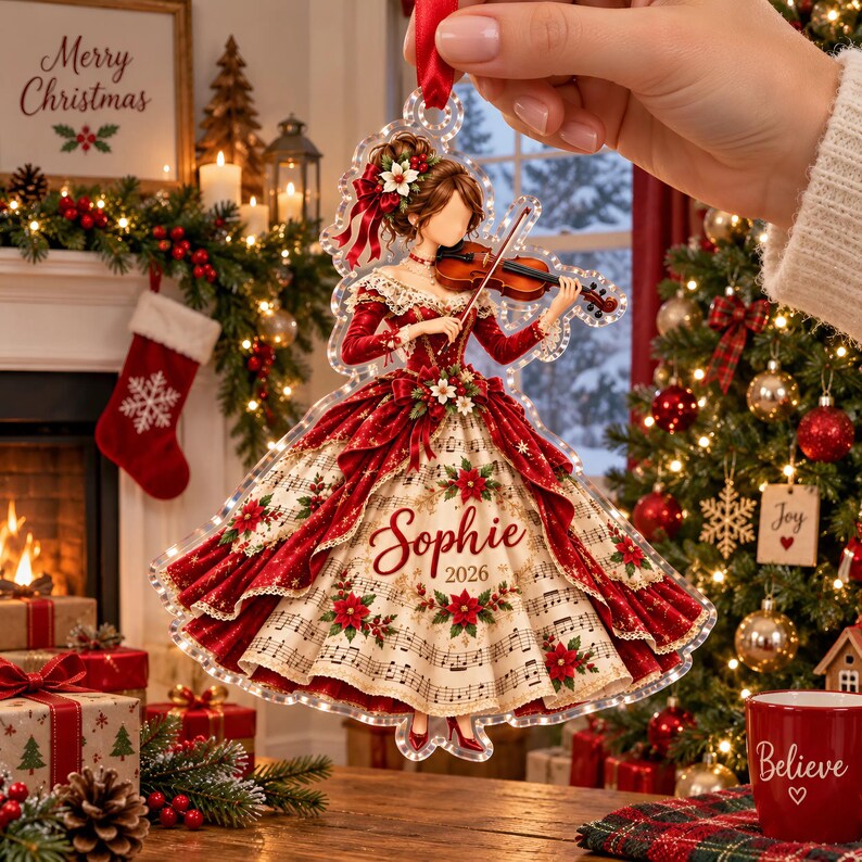 Personalized Violin Player Christmas Acrylic Ornament: Custom Name Red Dress Musician Keepsake f15d44ad-1e22-4c07-a0ff-2c3ba11b2757-gffg-2-.jpg