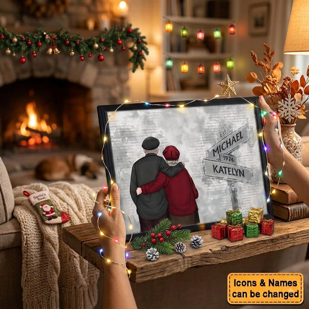 Personalized Gift For Couple Street Sign Poster