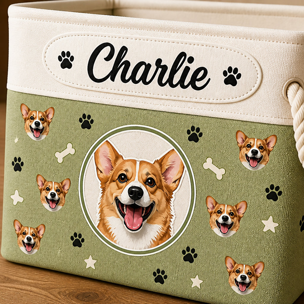 Custom Pet Photo Storage Bin with Name - Personalized Storage Bag f186521f-feaa-4e84-91b8-73a2312dd1d6.jpg