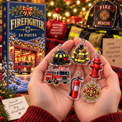 Firefighter Advent Calendar, 24 Acrylic Hanging Ornaments, Profession Christmas Countdown, Career Keepsake Gift f1aaefb6-da44-498a-aba4-3567e8ecdf37-ad3c3d0b-034d-42a8-8301-29e9d021dc73.png