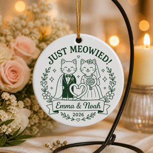 Just Meowied Wedding Cats Ornament – Personalized Names & Year - Personalized Ornament f1adc7c8-6e3d-407a-8d15-6488c5c54029.jpg