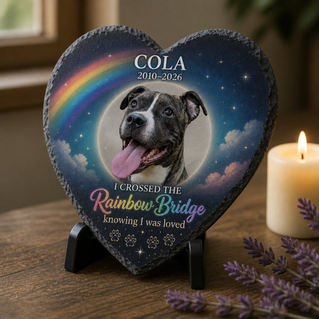 Rainbow Bridge Pet Memorial Heart Stone - Photo Upload - Personalized Memorial Stone f1bae308-2c60-4253-bbc3-b291137d57ea.jpg
