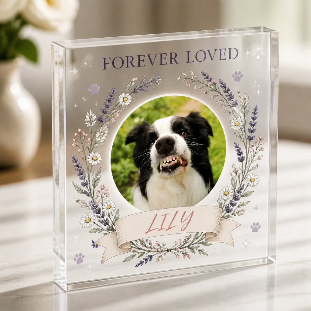 Pet Memorial Acrylic Plaque – Forever Loved Photo & Name - Personalized Acrylic Plaque f1bcdce3-292a-4c14-85e7-6c2828a2dfba.jpg