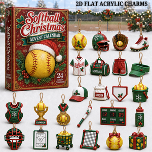 Softball Christmas Advent Calendar 2026 - 24-Day Festive Countdown, Acrylic Charms Blind Box - Gift For Softball Lovers f1d772ca-a314-4bab-abe8-2326cf3a0186-softball-text.png