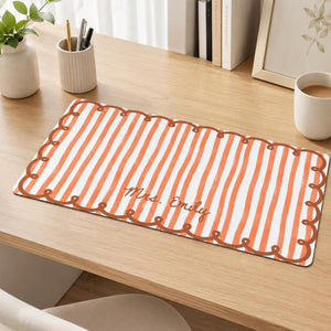 Custom Name Scalloped Stripe Desk Mat, Pastel Stripe Keyboard, Wavy Edge Preppy Workspace Decor, Gift for Teacher, Back to School Gift f1dee1c3-acc3-4f80-a80e-521cf1de41d0-8.jpg