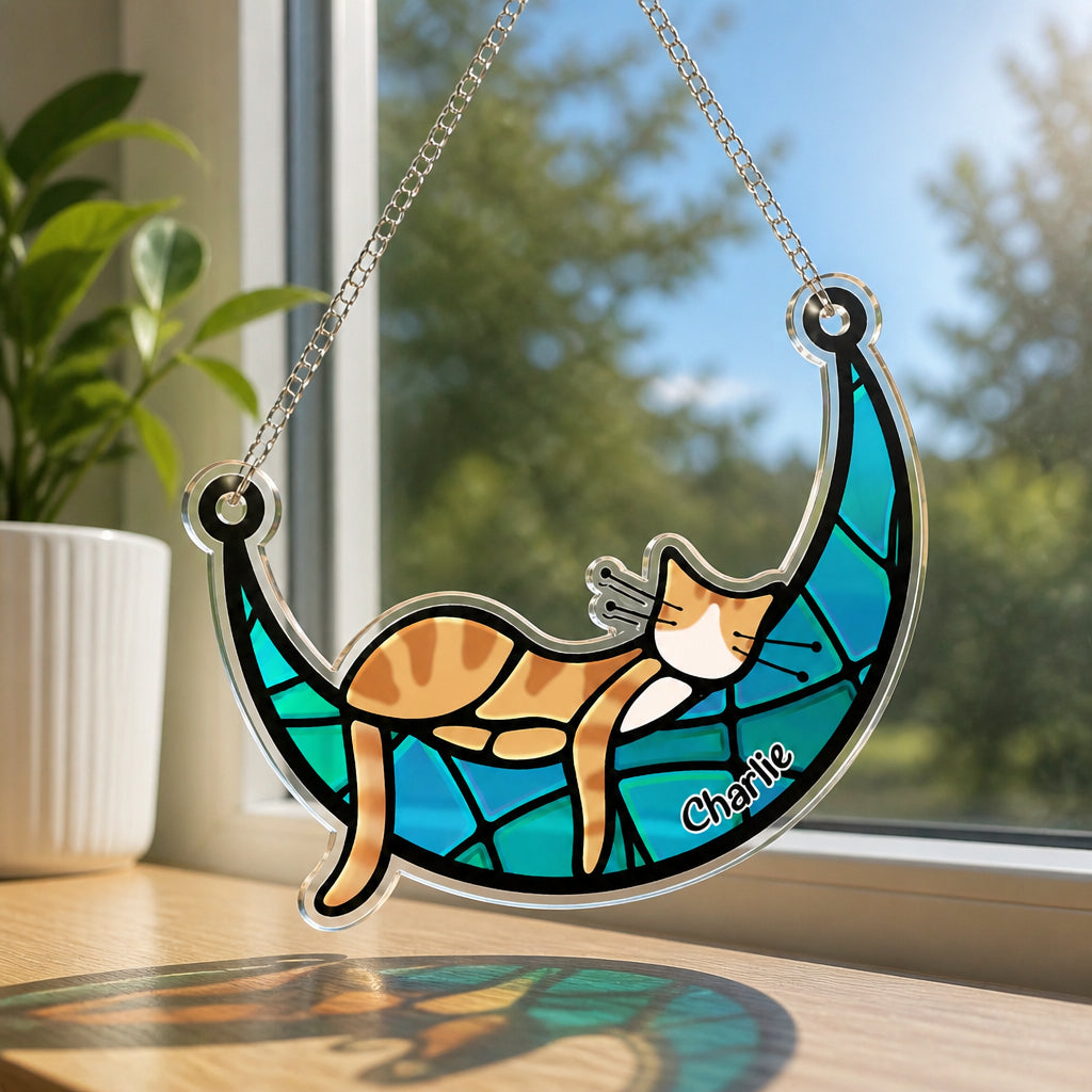 Personalized Stained-Glass Cat Suncatcher (Pet Name) - Personalized Suncatcher Ornament f1e325f2-7ce6-4f8a-834a-facebf373956.jpg