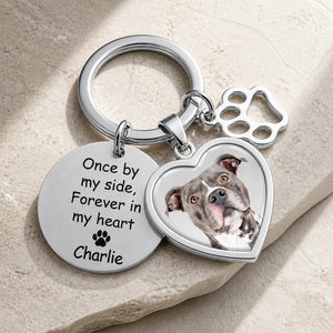 Pet Memorial Photo Keychain – Once by My Side, Forever in My Heart - Personalized Photo Charm Keychain f1e756a9-f7e6-468e-9b56-eeb2cbe68eee.jpg