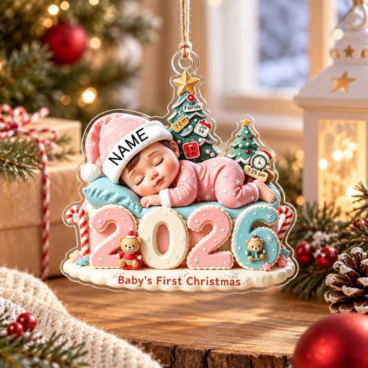 Baby’s First Christmas 2026 Personalized Shape Ornament – Custom Name & Birth Details Newborn Keepsake, Sweet Christmas Tree Gift for Baby & New Parents f1eba3a8-490b-48ef-a41c-68242906c947-1.png