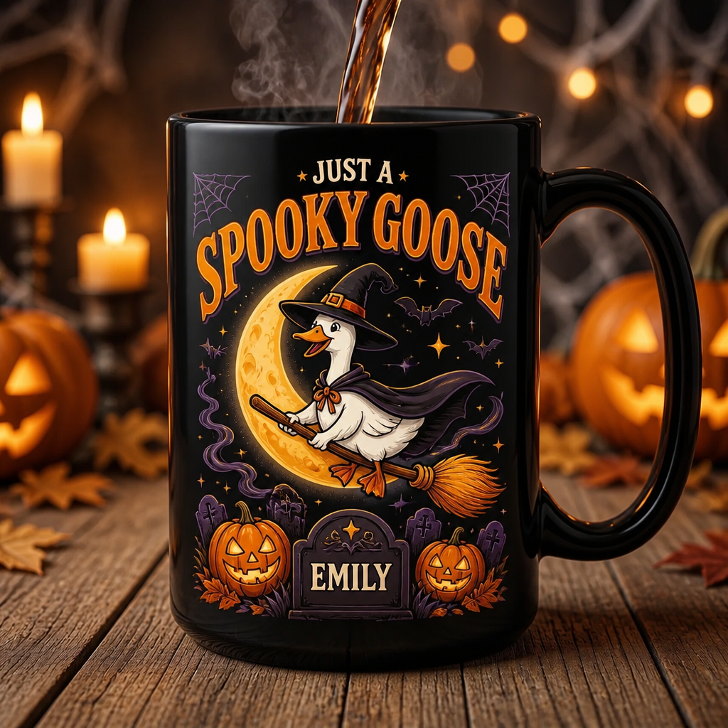 Spooky Goose Personalized Halloween Mug - Personalized Mug f1ef7716-e732-4297-a570-3c9bedd212c7.png