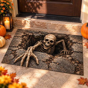 Creepy Skeleton Round Pit Halloween Doormat, 3D Optical Illusion Brick Well Rug, Scary Skeleton Floor Mat, Haunted House Outdoor Porch Decor f1f1ab20-d55e-4132-a0cc-bddf15655fff-fbhesrh-2-.webp