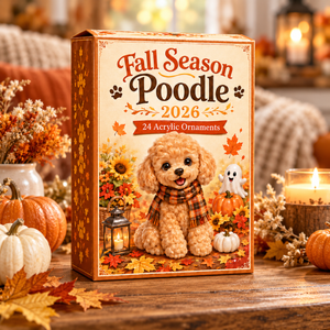 Fall Season Poodle Advent Calendar 2026 - 24-Day Festive Countdown, Acrylic Charms Blind Box - Gift For Poodle Lovers f1f33aef-bfc8-4b6c-9f21-c2e4954eaa69-poodle-box.png