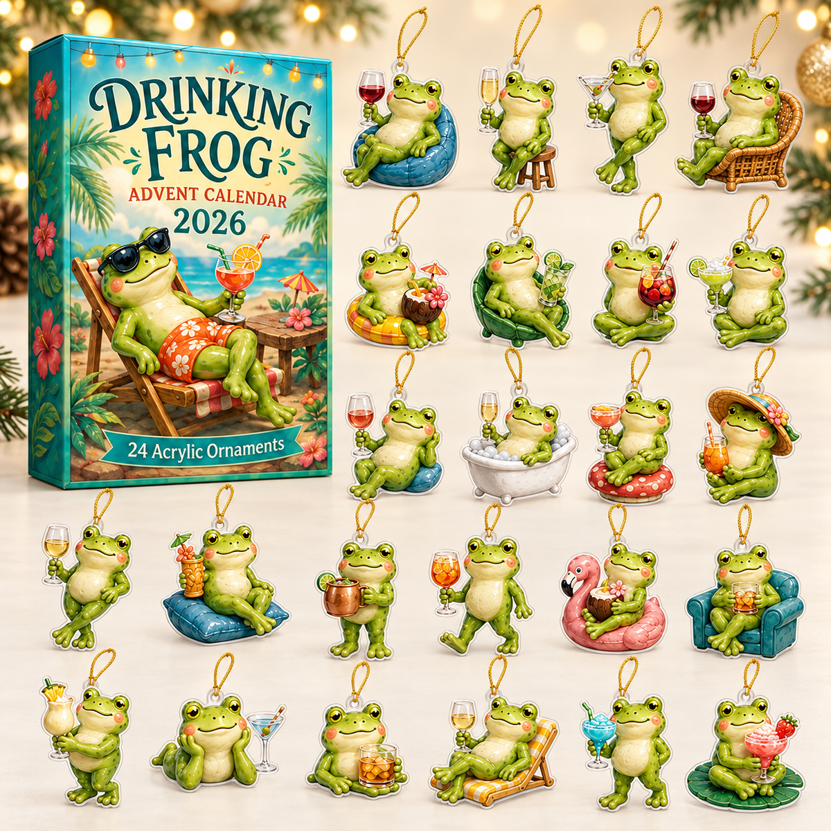 Drinking Frog Advent Calendar 2026 - 24-Day Festive Countdown, Acrylic Charms Blind Box - Gift For Frog Lovers f2028367-6107-4e60-81b8-4c27bff09129-frog-box-charms.png