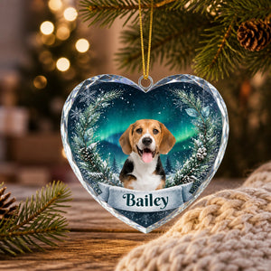 Personalized Pet Photo Heart Crystal Ornament – Winter Forest - Personalized Crystal Ornament f21ef219-7bb7-4e8c-8fc1-0b2616ae6fd8.jpg