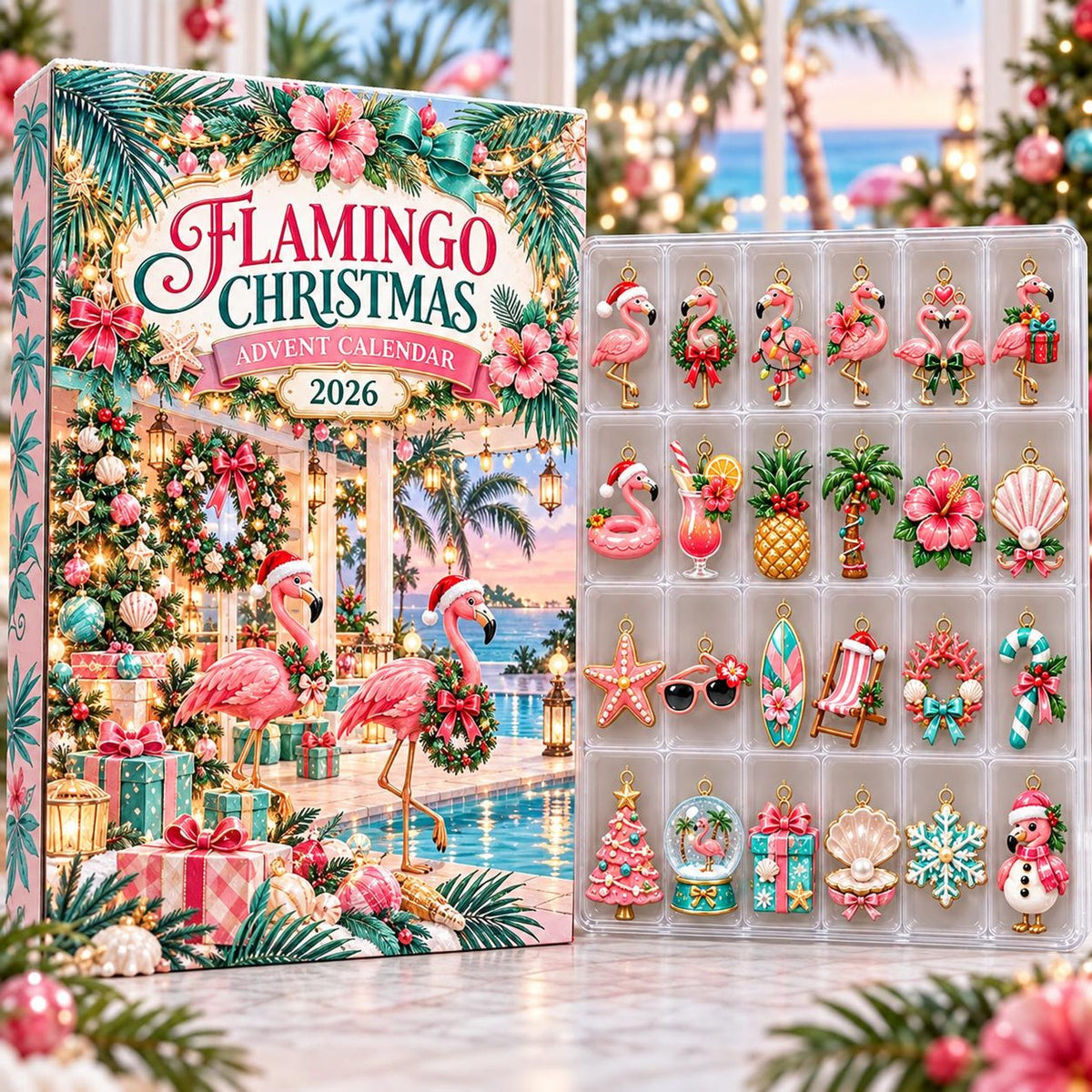 Flamingo Christmas Advent Calendar 2026, 24 Day Tropical Holiday Countdown, Pink Flamingo Ornaments, Beach Lover Gift, Coastal Xmas Decor f239c65d-9eda-4ab1-9b80-187492b75411-il_1588xN.8603350264_3egx.jpg