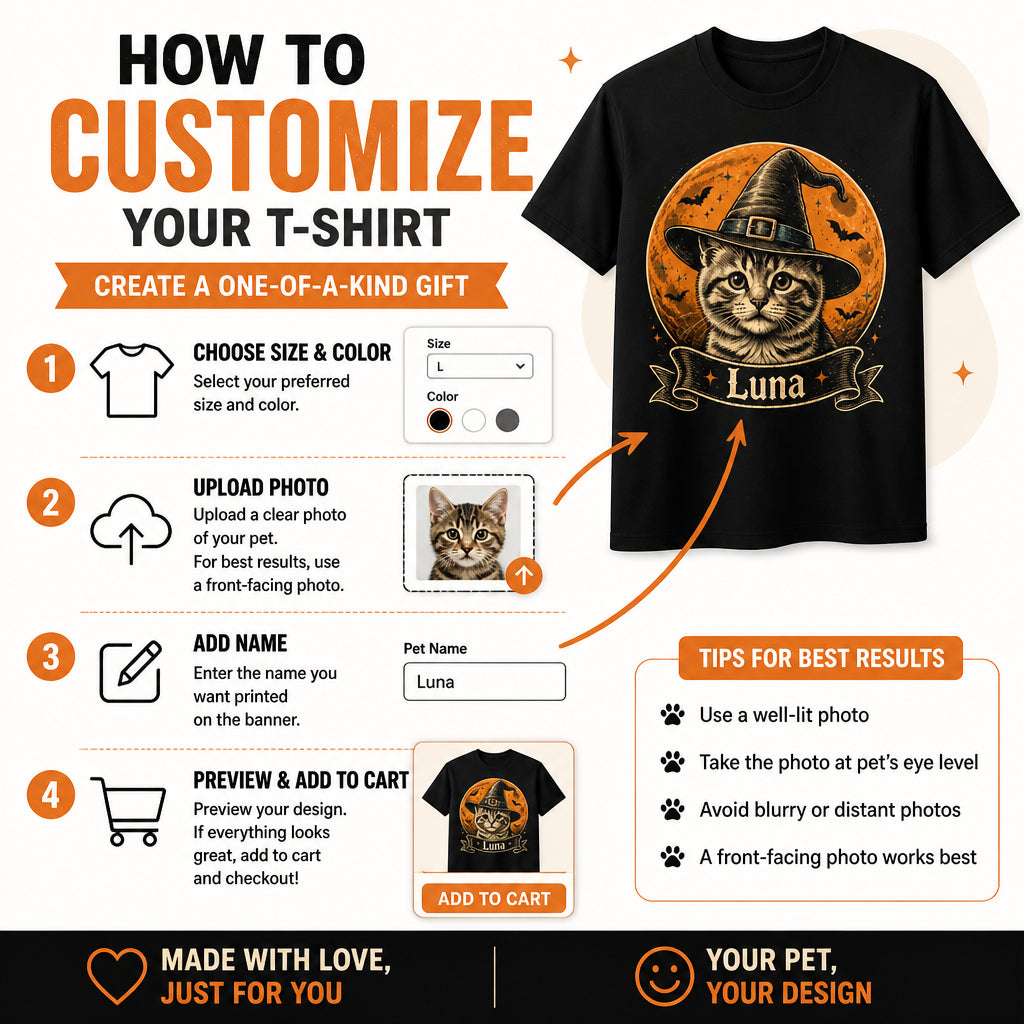 Custom Pet Witch Hat Moon Portrait T‑Shirt - Personalized T-shirt f265db0a-1936-4fa1-8eb1-a93e158ba0c1.jpg