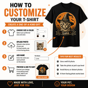 Custom Pet Witch Hat Moon Portrait T‑Shirt - Personalized T-shirt f265db0a-1936-4fa1-8eb1-a93e158ba0c1.jpg