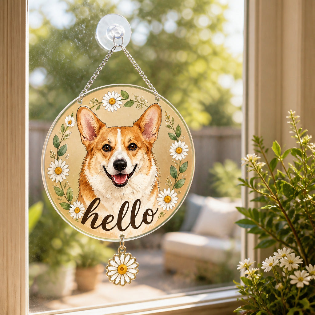 Hello Pet Portrait Doormat - Personalized 1 Layered Suncatcher with Charm f2720d94-e209-415e-95cb-9acb1f3231d2.jpg