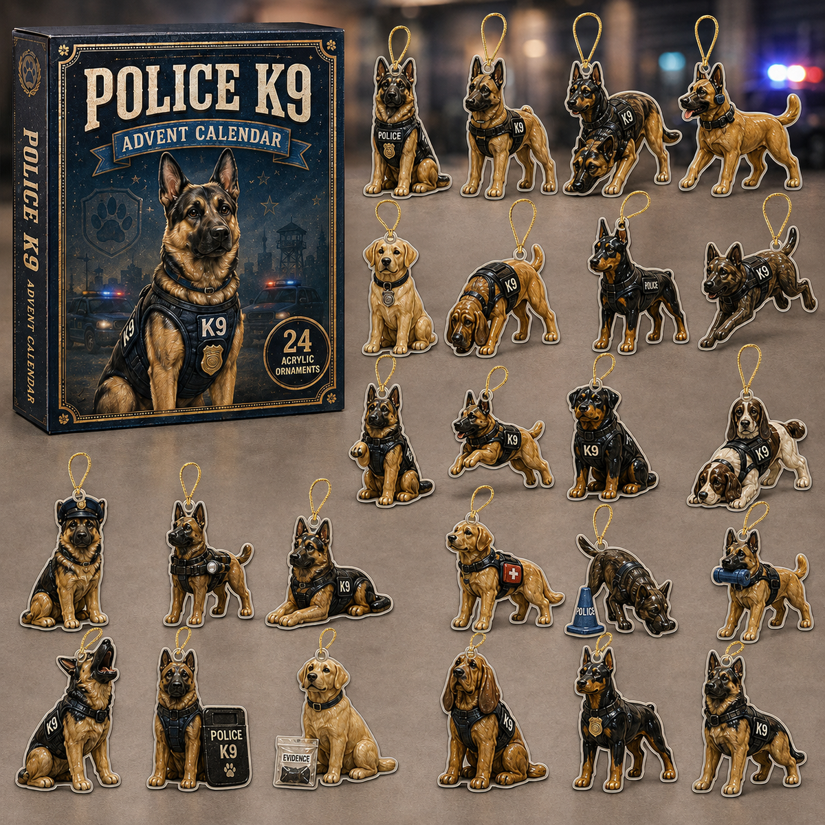 Police K9 Unit Advent Calendar 2026 - 24-Day Festive Countdown, Acrylic Charms Blind Box - Gift For Police Lovers f277b192-ae60-4780-8b5d-b8829e582ac0-police-k9-box-charms.png