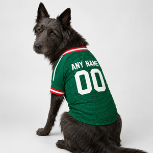 Mexico Dog Tshirt Pet Clothes Jersey Style Custom Name and Number Pet Clothes Gifts