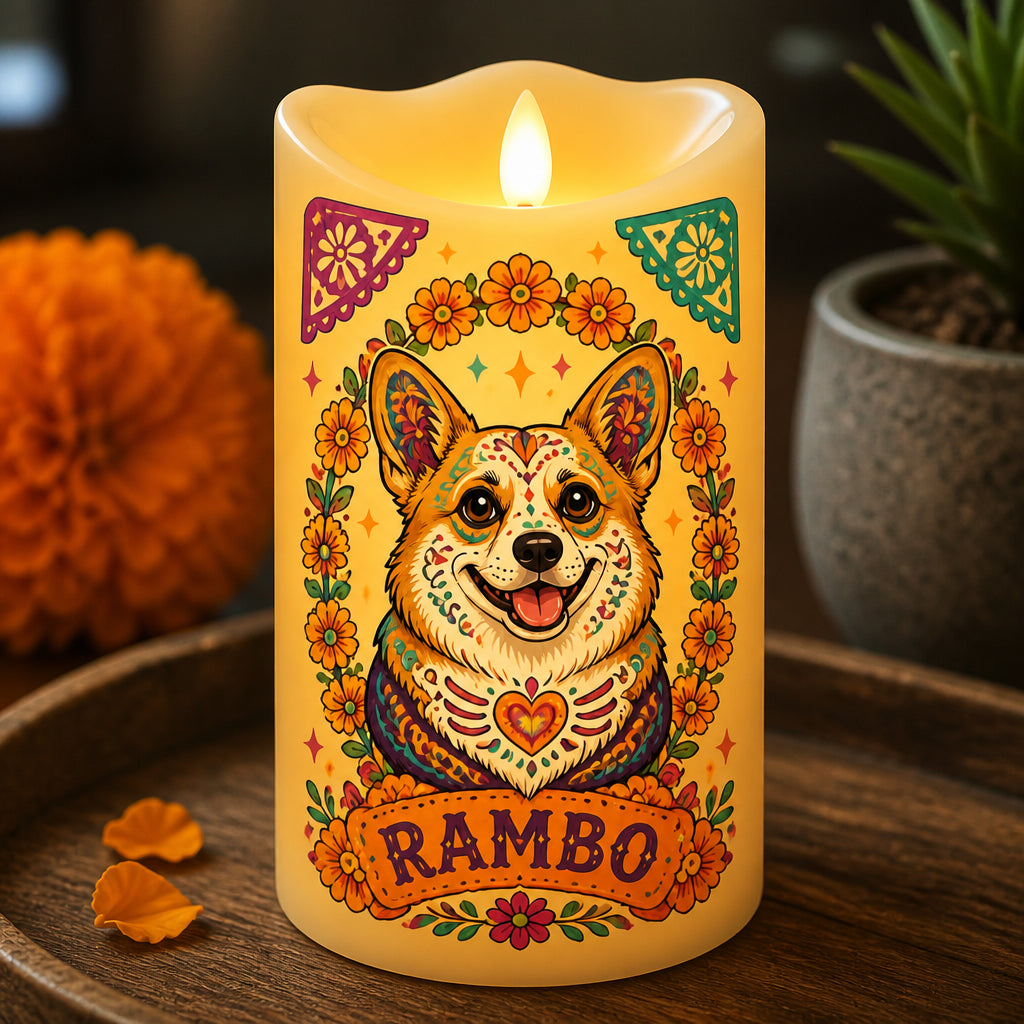 Day of the Dead Pet Photo Candle – Custom Portrait Flameless LED - Personalized Custom Led Flameless Candle f28c089a-ce55-4b79-ad32-4e2c272f6c3d.jpg