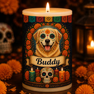 Day of the Dead Pet Candle – Upload Photo to Calavera Art with Name - Personalized Candle f292b447-f9be-4234-bc5c-23f2bd8e12c3.jpg