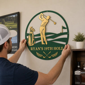 Custom Name Aniversary Hole Golf Gifts - Personalized Shaped Metal Sign for Golfers f29f0b1c-c5f8-4a30-9ad7-4a0a58b9af9d-6abee9a123167.jpg