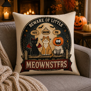 Beware of Little Meownsters – Personalized Cats Halloween Pillow - Personalized Pillow f2b1b73b-1d47-4f9e-91e3-fa5497d52535.jpg