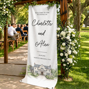 Custom Photo Wedding Venue Watercolor Style - Personalized Welcome Sign - Wedding Decoration f2b4f8a5-b142-4024-abff-b5413805cda1-3.jpg