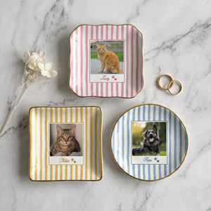 Custom Pet Photo Ceramic Jewelry Tray, Personalized Dog Cat Portrait Ring Holder, Ring Dish f2bbb374-fa2b-488b-809b-d3e4fee97778-1.jpg