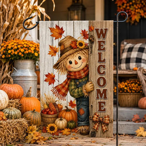 Welcome Fall Garden Flag, Scarecrow Pumpkin Autumn Yard Flag, Harvest Thanksgiving Garden Decor, Rustic Farmhouse Porch Flag f2fcd717-e39a-4562-a518-daf390e4acb1-fdgdf-2-.webp