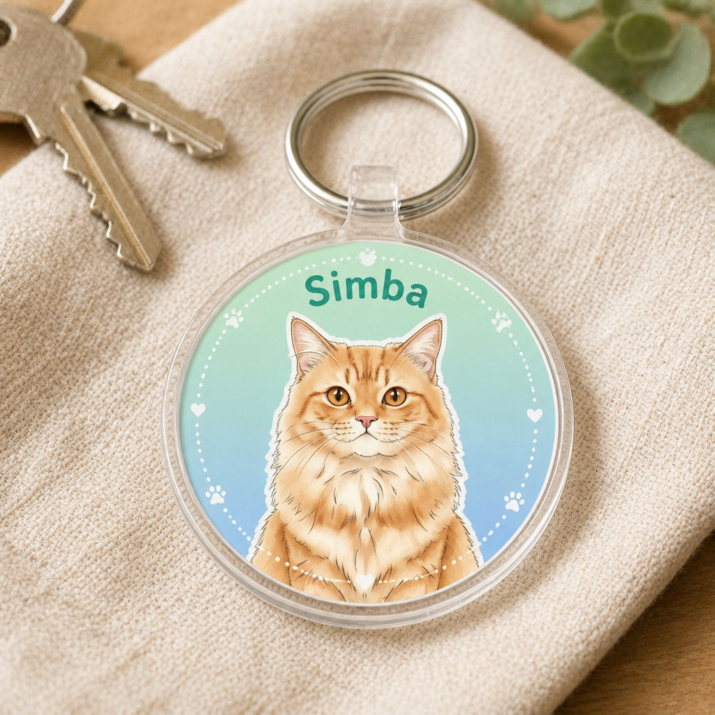 Custom Pet Portrait Name Acrylic Keychain - Personalized Acrylic Keychain f308baa7-99d1-42a6-9500-3b623f0df42b.png