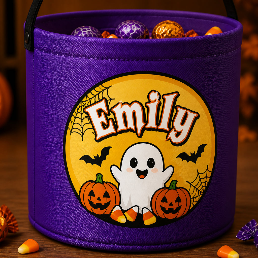 Personalized Halloween Treat Bucket – Moon & Ghost Name Badge - Personalized Halloween Fabric Basket f30eb26d-2311-4709-8b53-47d82fca526a.jpg