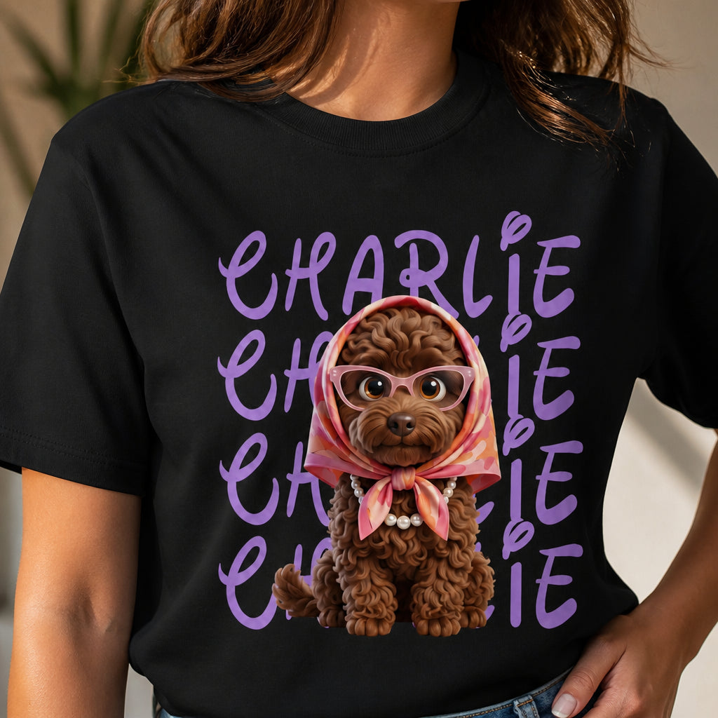 Custom Pet Name Retro Badge Tee - Personalized T-shirt f3146ad5-57ac-4bcd-b6c5-74731839df11.jpg