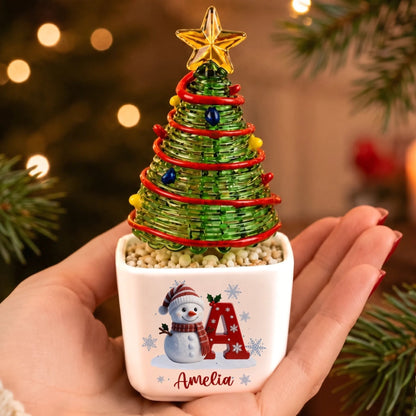 Personalized Glass Christmas Tree Planter with Name – Snowman Holiday Table Decor, Christmas Gift for Kids and Family f31504c6-d630-4180-b8a0-6c42a3e5b29f-2.jpeg