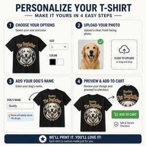 The Dogfather Custom Pet Photo T‑Shirt - Personalized T-shirt f31d7965-63a0-4c83-bd33-54f443065f48.jpg