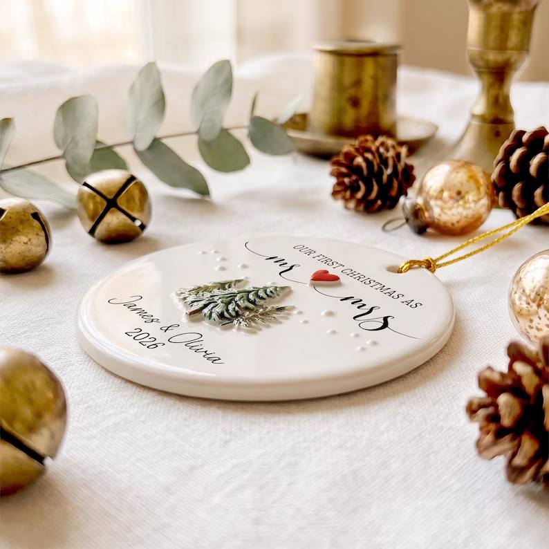 First Christmas Mr and Mrs 3D Relief Ceramic Ornament, Custom Married Keepsake, Personalized Newlywed Gift, Couple Ornament Gift for Wife f3362004-e172-402d-9e06-683ff8eff763-ghgh-13-.jpg