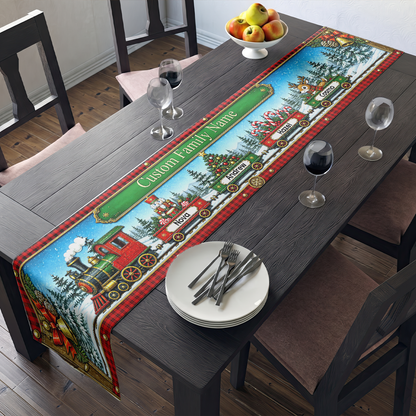 Christmas Train Family Table Runner - Personalized Christmas Birthday Gifts For Mom, Dad, Brother, Sister - Christmas Feels Better Together f342427b-9e9f-4807-b8e4-4f898b9fad42-MK-1.png