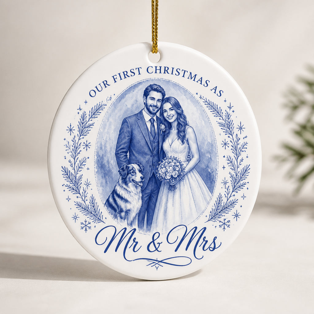 Our First Christmas as Mr & Mrs Portrait Ornament - Personalized Ornament f366a815-17d1-4d49-a3bc-bb9837fa3e39.jpg